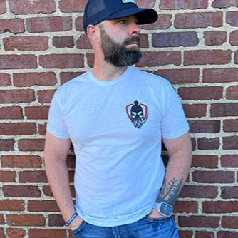 Men's Broken Spoke White T-Shirt